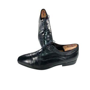 Aldo Mens Size 13 M Black Leather Tie Dress Shoes